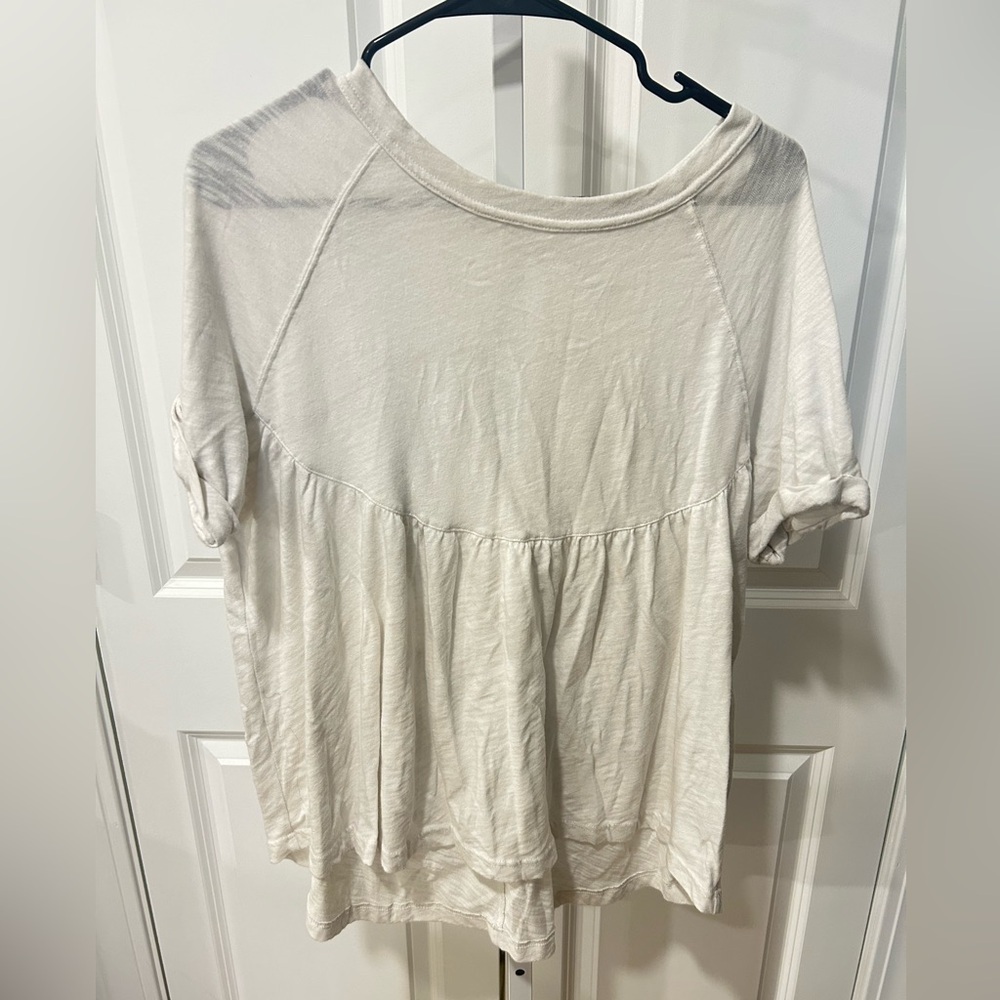 American Eagle White Short Sleeve Top